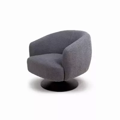 Boucle Grey Cub Accent Chair